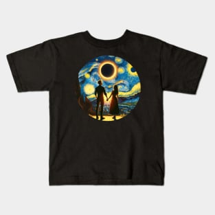 Eclipse 2024 Shirt Van Gogh Eclipse Tshirt Total Solar Eclipse Shirt April 8 2024 Tee Eclipse 2024 Matching Couple Eclipse Kids T-Shirt